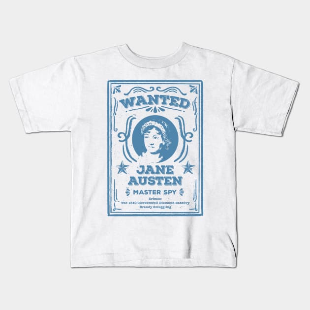 Jane Austen: Master Spy Kids T-Shirt by Yue